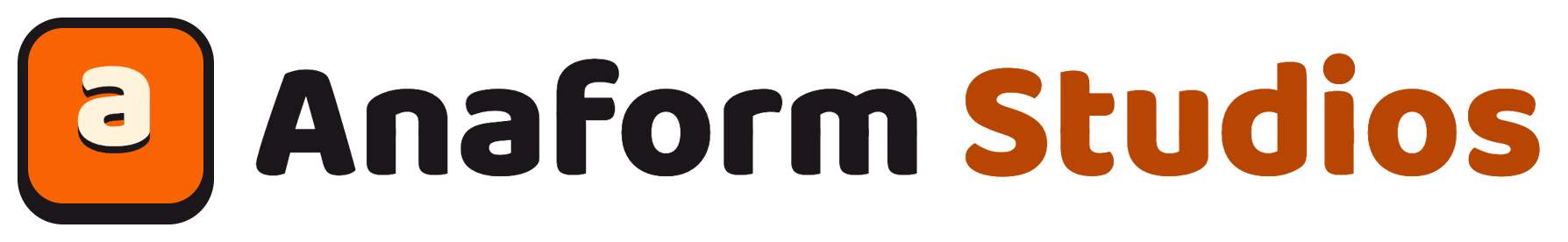 The Anaform Studios wordmark in dark ink