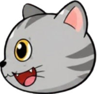 A grey tabby cat, one of duo’s characters